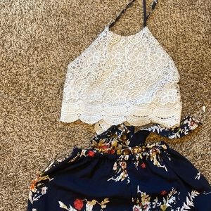Halter cropped set